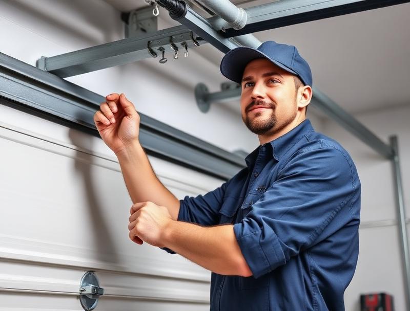 Garage Door Mims technician performing professional garage door service